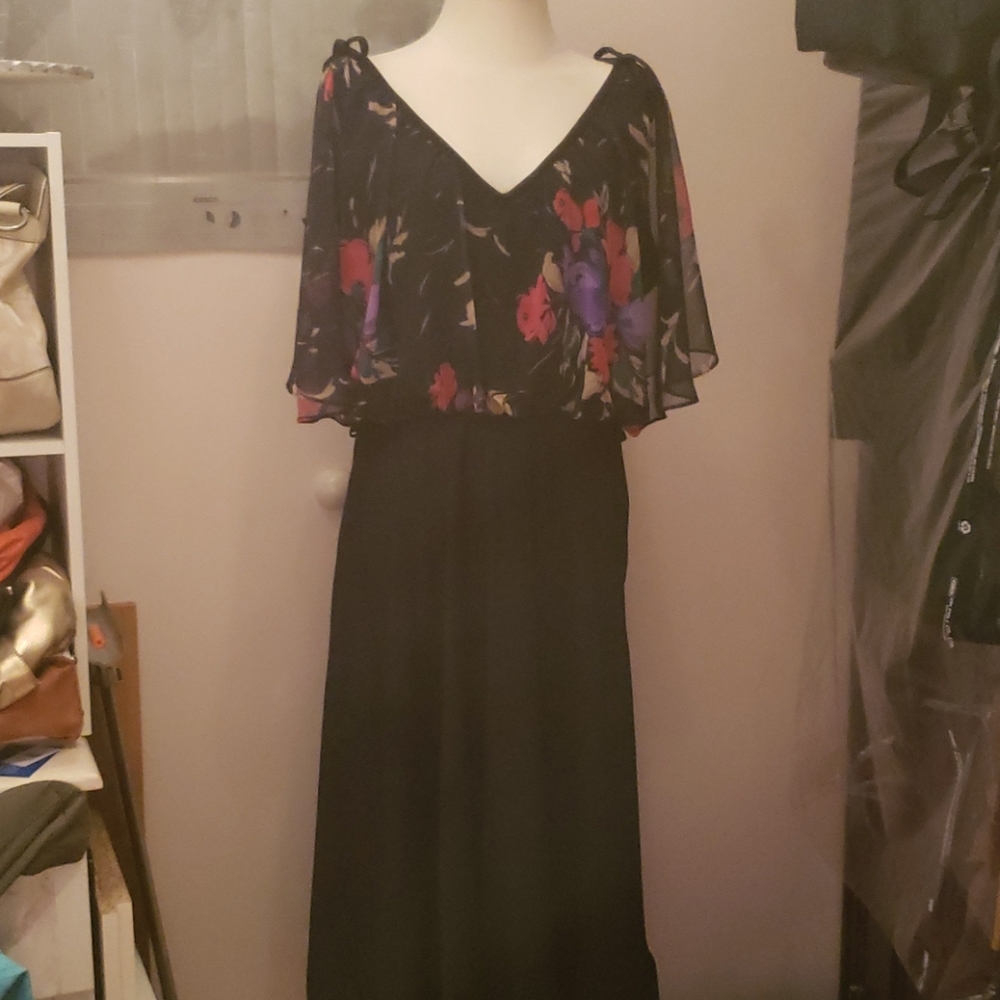 BOGO Floral flutter sleeve maxi dress